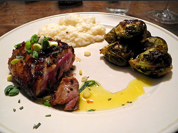 duck_breast_polenta_Brussels_sprouts